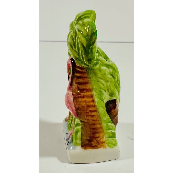 Vintage California Flamingo & Palm Tree Ceramic Toothpick Holder Decoration - Picture 4 of 12
